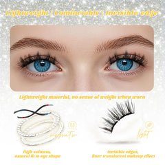 Chensplend feathery-style lashes highlight soft, airy fibers for a gentle daytime finish.