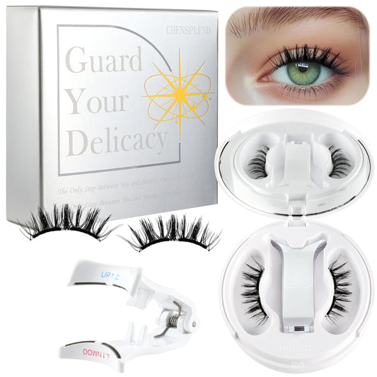 Chensplend magnetic eyelashes with applicator shown for easy glue-free wear