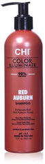CHI Color Illuminate Shampoo bottle pouring, depositing color and moisture