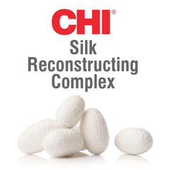 CHI Infra Silk Infusion bottle with pump enables easy glide and quick styling.