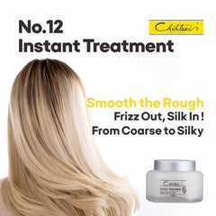 Chihtsai Instant Treatment cream application close-up showing fast smoothing action.
