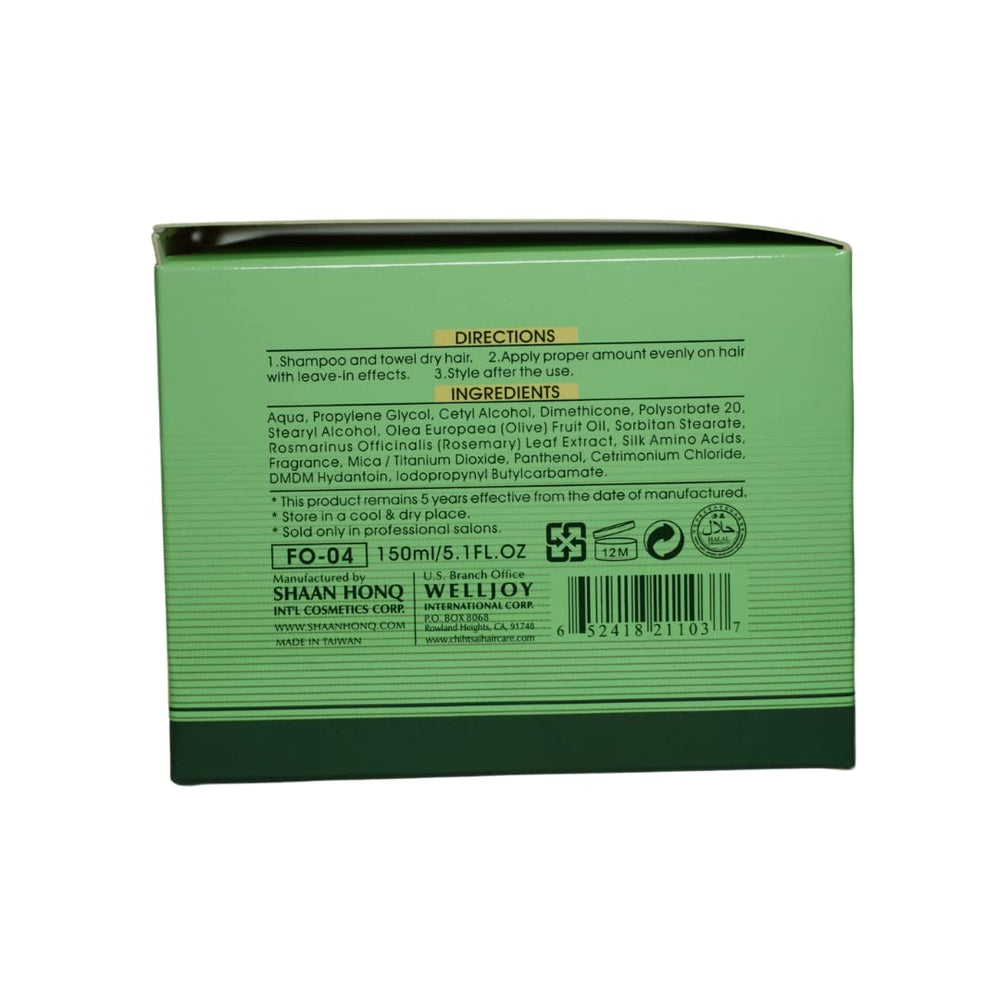 Chihtsai Olive Instant Treatment protects hair during heat styling