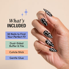 Dual-sided buffer and file from Chillhouse for shaping and smoothing nails.