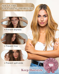 CHLINS silk bonnet helps minimize frizz during rest and morning routines.