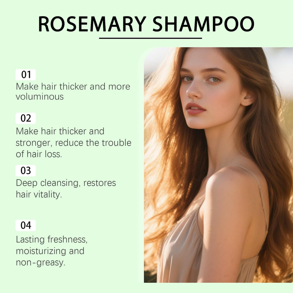 ChLNDalin Rosemary shampoo foam lather for deep scalp cleansing and hydration.