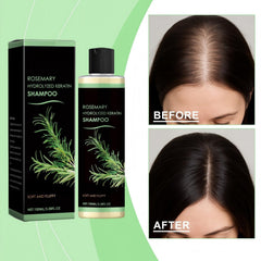 ChLNDalin Rosemary Shampoo application shown for easy daily use.