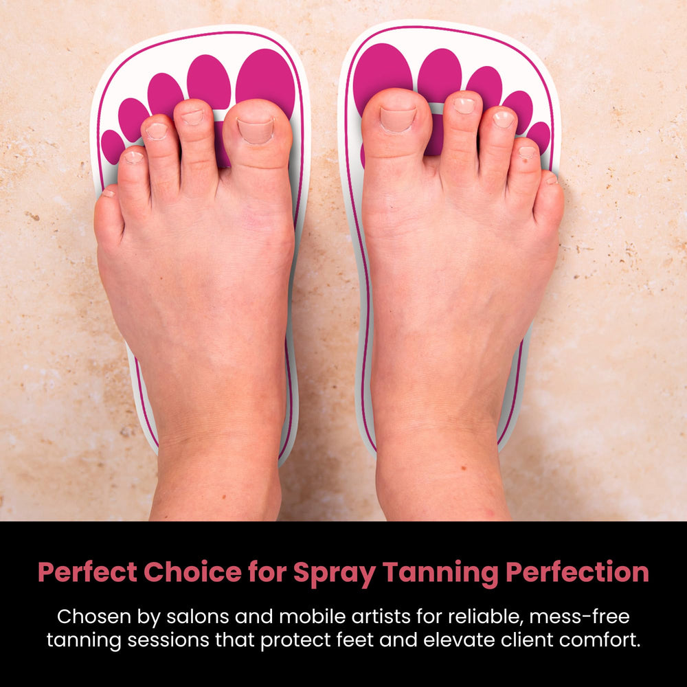CHNELSS Pink Feet Pads being applied demonstrates quick, clean setup for clients.