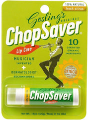 ChopSaver Lip Balm Original pack shot with two tubes delivering lasting moisture.