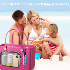 Choshion clear insert bag cellphone pouch protects phone at the beach.