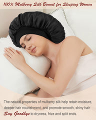 Choshion silk bonnet inner layer smooths strands with minimal friction.
