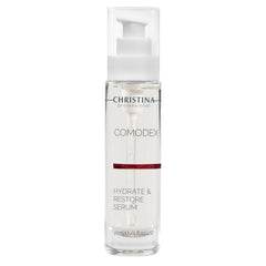 Christina Comodex serum bottle front highlighting premium hydration.