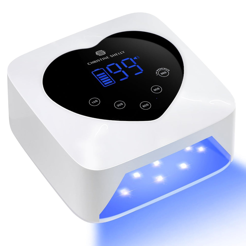CHRISTINE SHELLY UV light lamp with cordless 72W for efficient home manicures.