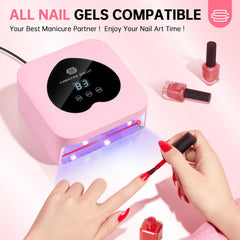 CHRISTINE SHELLY UV Nail Lamp shows 3 timers in use for gel nails