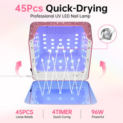 CHRISTINE SHELLY UV nail lamp infrared sensor activates automatically for convenience.