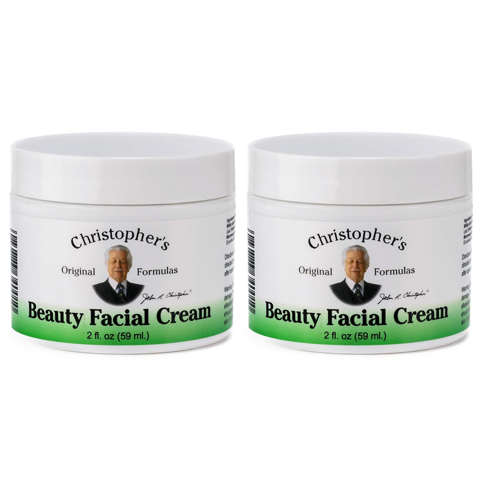 Christopher's Original Formulas Beauty Facial Cream 2oz pack close-up for hydrated, radiant skin.