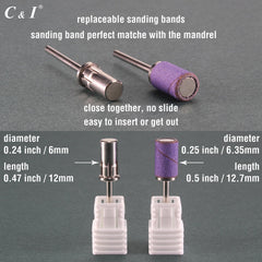 C & I 180 fine grit band for natural nail prep.