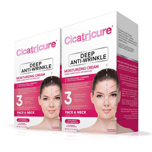 Cicatricure Deep Anti-Wrinkle cream pack front showing product for smooth, hydrated skin.