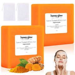 Cijikos Honey Glow Lemon Turmeric Kojic Soap Bar on skin shows a gentle daily cleanse.