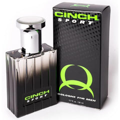 Cinch Sport Cologne bottle, a compact glass spray ideal for workouts and daily wear.