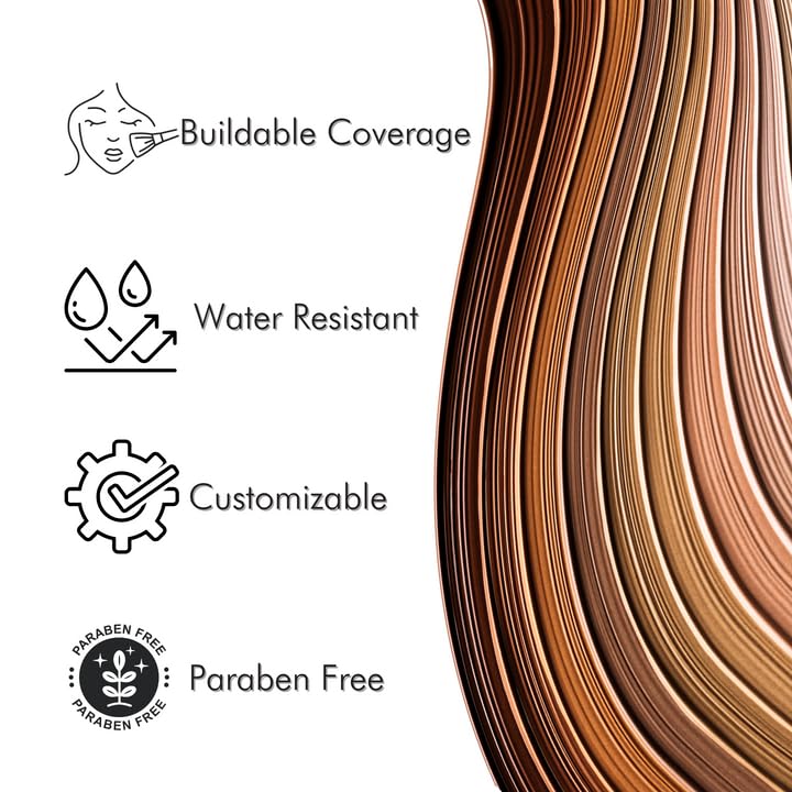 Cinema Secrets Pro Cream Foundation reveals a layered coverage effect on skin.
