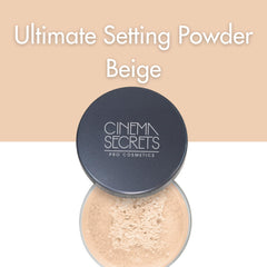 Cinema Secrets Ultralucent Setting Powder Beige swatch shows shade match.