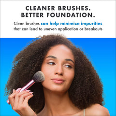 Water-saving, rinse-free Cinema Secrets formula for brushes used with waterproof makeup.