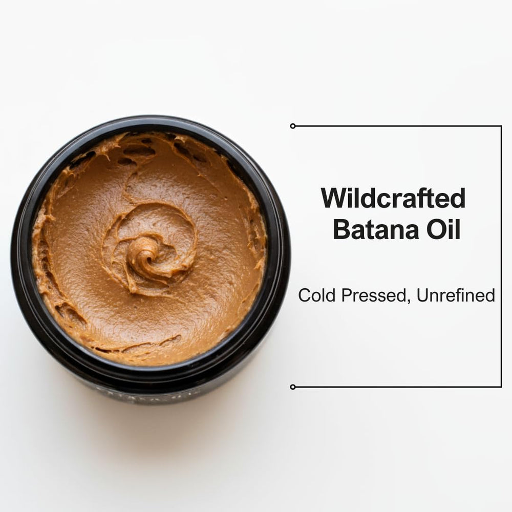 Hair strands hydrated by Batana Oil for smoother texture.