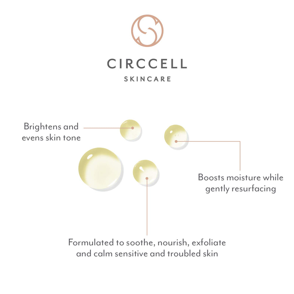 CIRCCELL Dew pore refinement visual highlights smoother-looking skin.