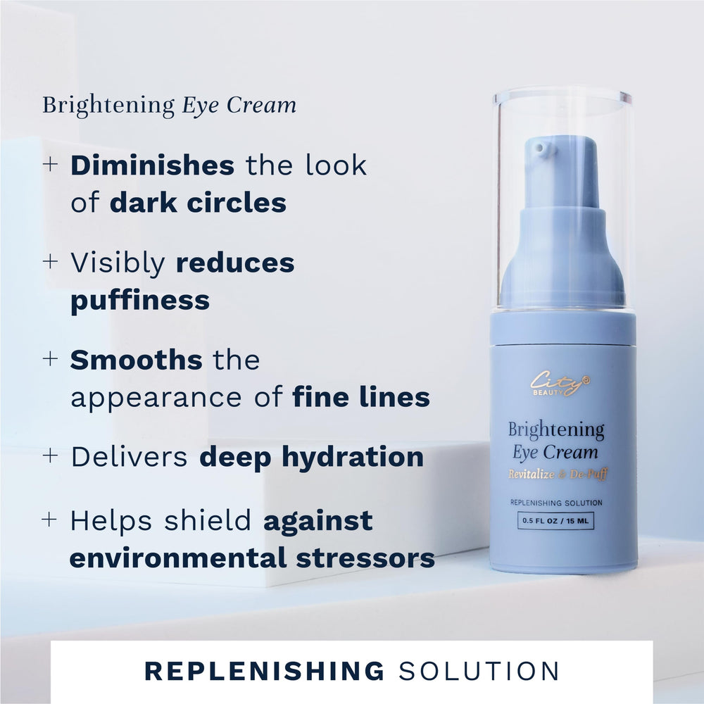 City Beauty Brightening Eye Cream texture detail highlights deep hydration for delicate eye skin.