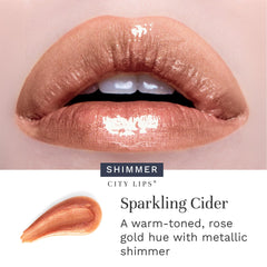 Macro of hyaluronic acid spheres in City Lips for deep hydration.