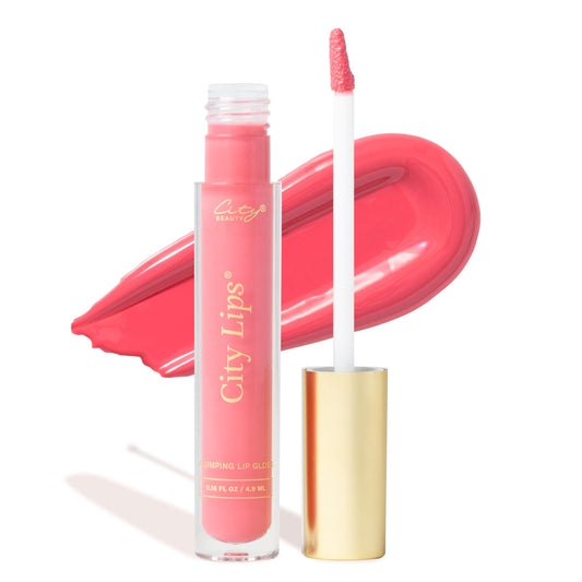 City Beauty City Lips Watermelon gloss cap shines for fuller lips.