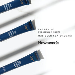 City Beauty Eye Revive Serum closeup shows taut finish in minutes.