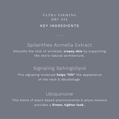 City Beauty Ultra-Firming Dry Oil swirl on neck and decolletage