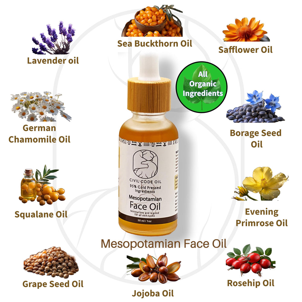 Civil Code Mesopotamian Face Oil texture on skin with a silky, non-greasy finish.