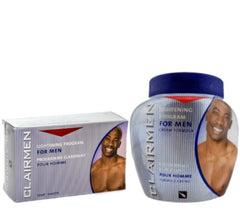 Clairmen Lightening Cream application swirl demonstrates easy, even distribution on skin.