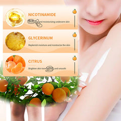 Clarifying cream used on the neck area for even tone.