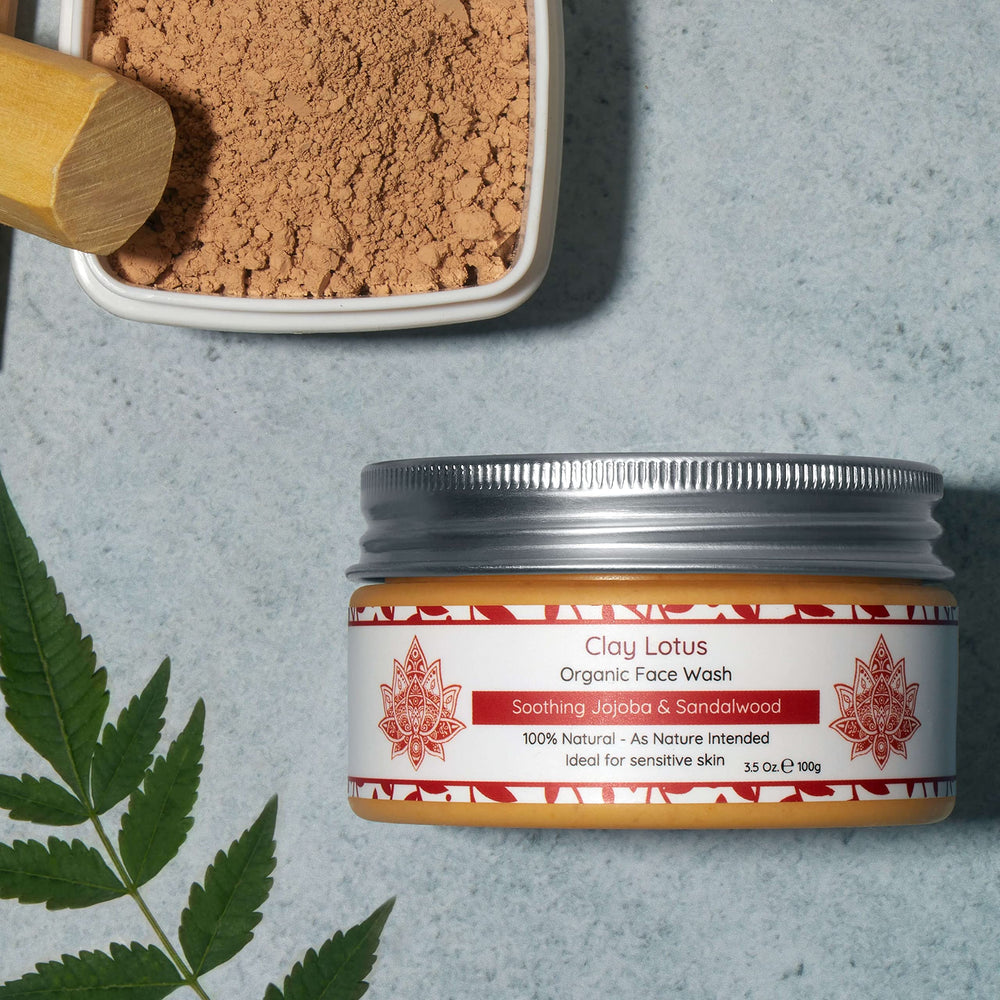 Clay Lotus Face Wash mango butter texture hydrates skin