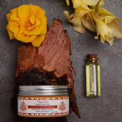 Clay Lotus Face Wash skin close-up showing gentle cleansing action