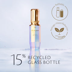 Morning routine shot featuring Cle de Peau The Serum
