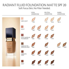 Swatches displaying 24 radiant shades for diverse skin tones.