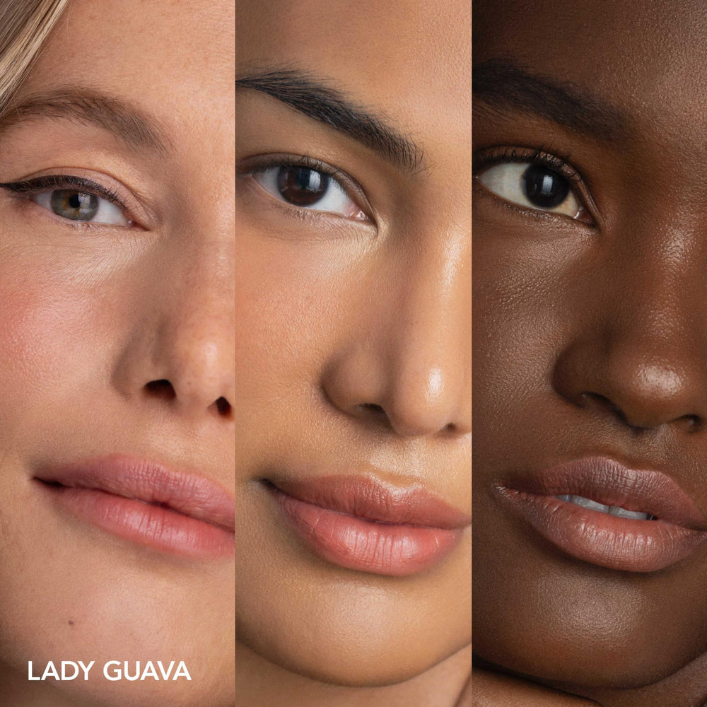 CLE Lip Powder Tint applied on cheeks as a soft flush