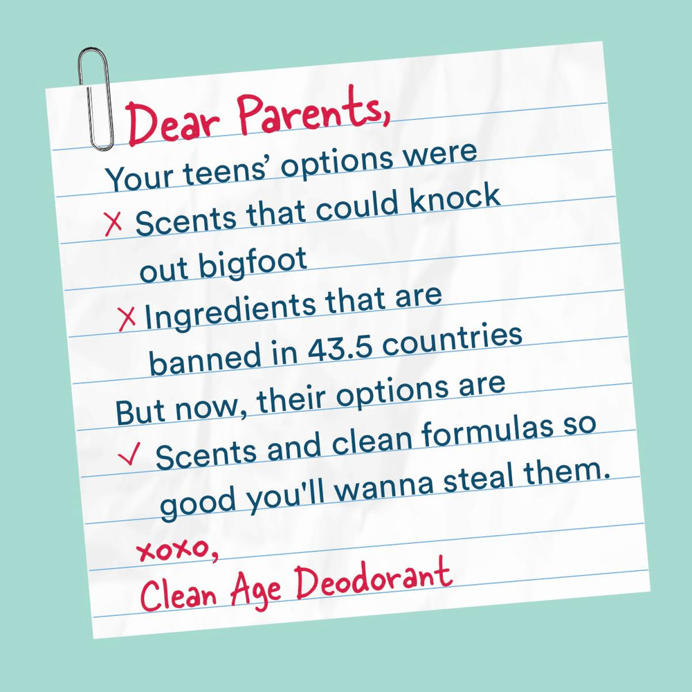 Clean Age gender-inclusive packaging designed for teens