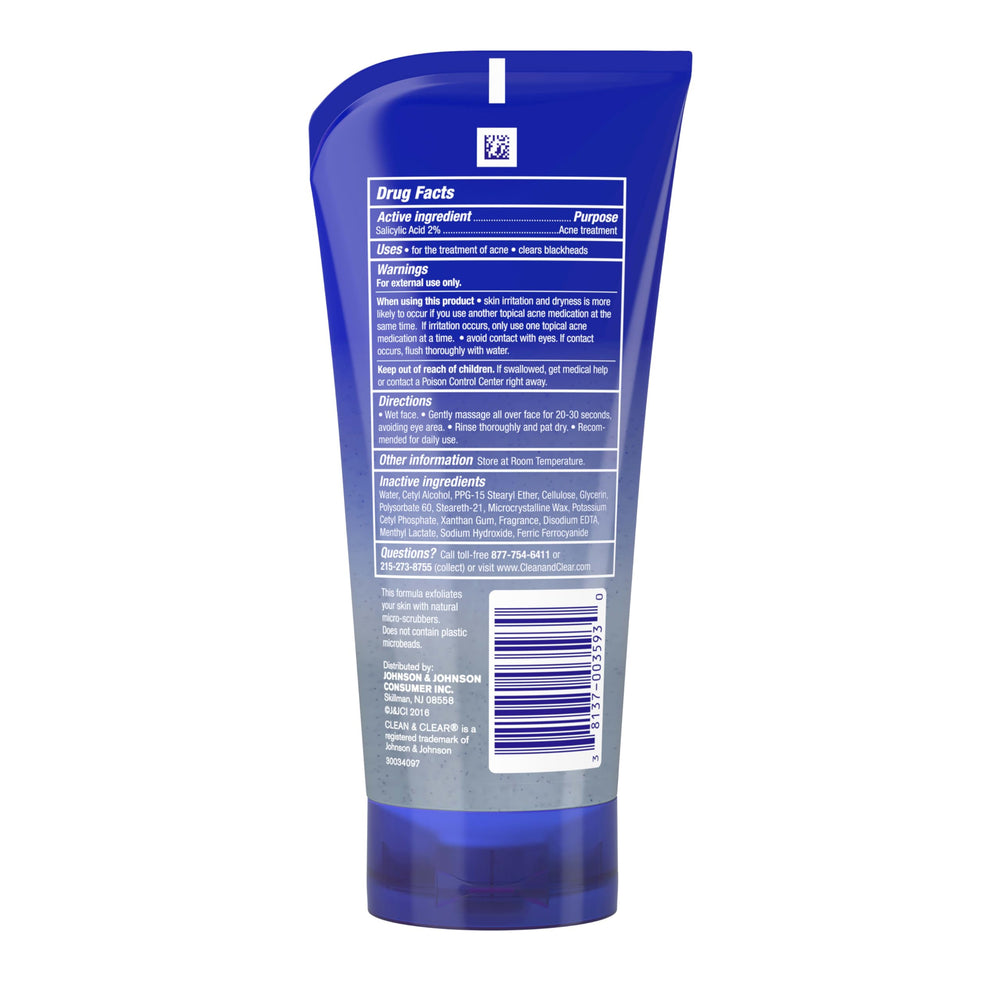 Clean & Clear 5-ounce tube packaging for convenient skincare rotation.