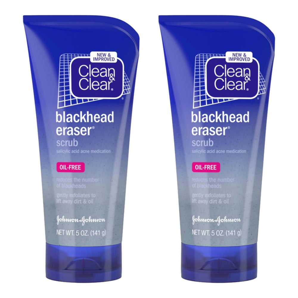 Clean & Clear salicylic acid scrub particles closeup for gentle pore clearing.