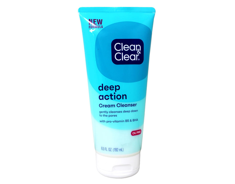 Close-up of Clean & Clear Crm Clnsr for sensitive skin.