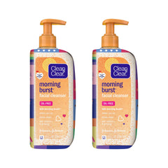 Clean & Clear Morning Burst bottle front view shows vitamin C and ginseng benefits