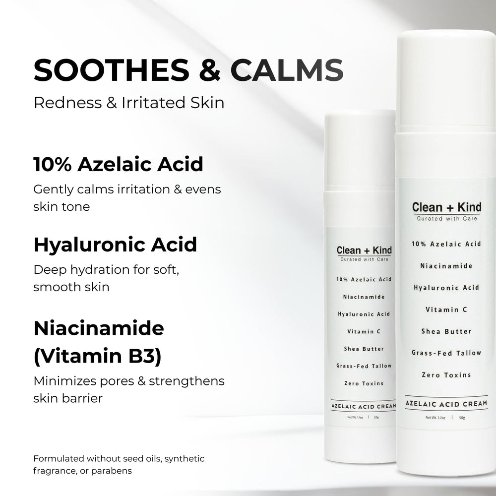 Applying Clean + Kind cream demonstrates easy daily use and gentle nourishment.