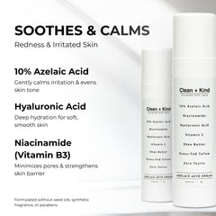 Applying Clean + Kind cream demonstrates easy daily use and gentle nourishment.
