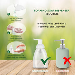 Clean&Co bottle-pour image demonstrates simple refilling for bulk hand soap.