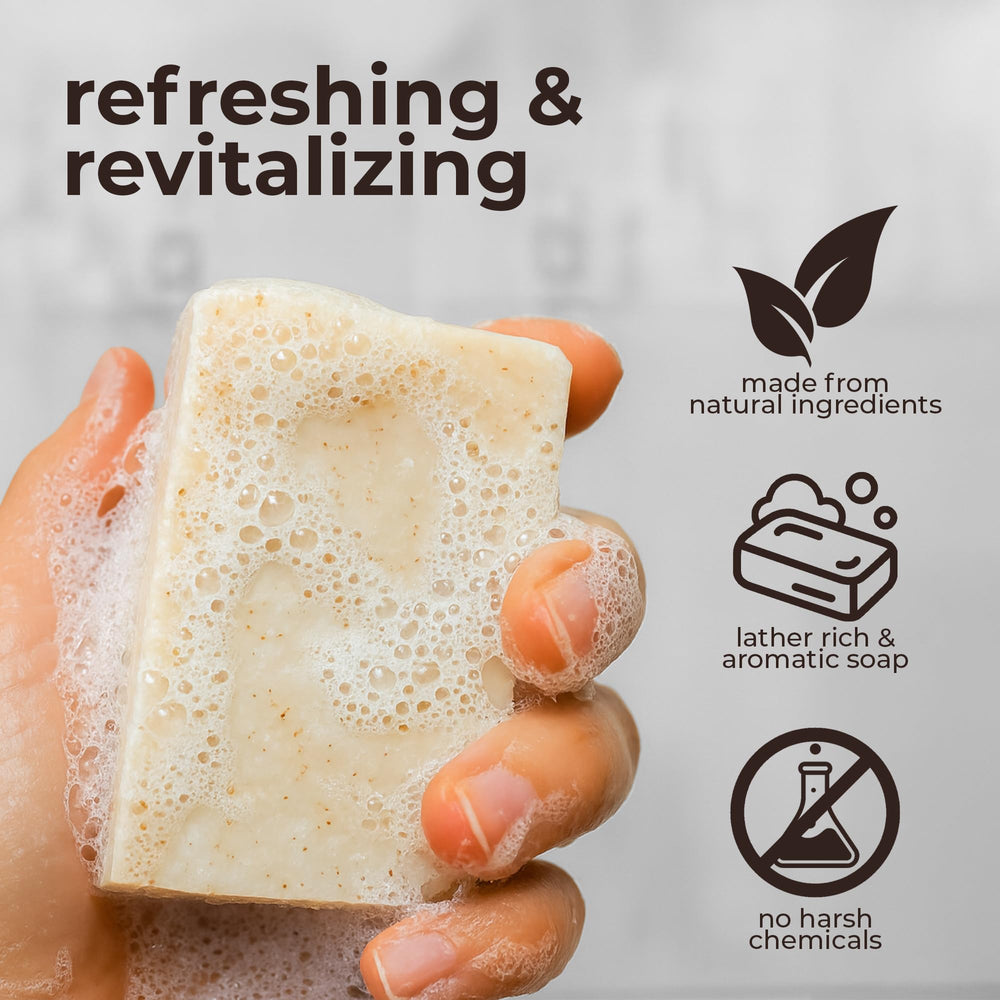Cleanbar In Full Bloom bar soap with geranium and lavender for soothing fragrance.
